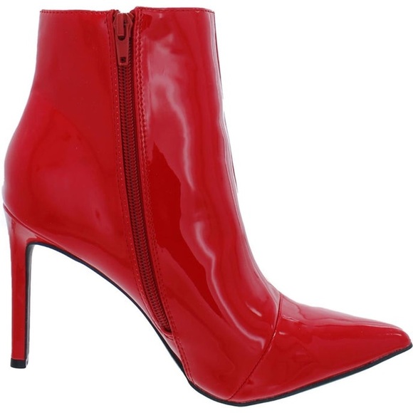 KATALINA PATENT POINTED TOE BOOTIES - Picture 6 of 12